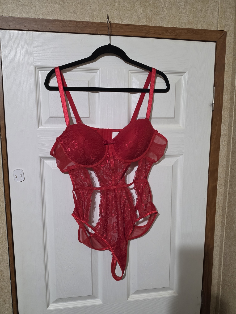 Red Lace Sheer Lingerie Size 2x (Petite)